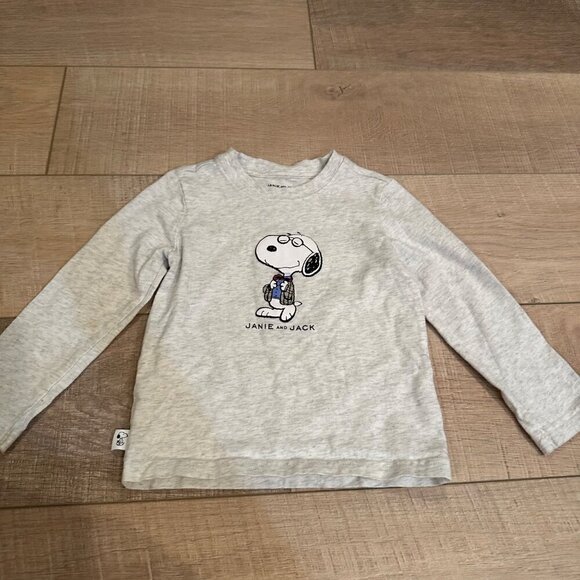 JANIE AND JACK SNOOPY GRAY LONG SLEEVE T SHIRT 2T - Picture 2 of 6